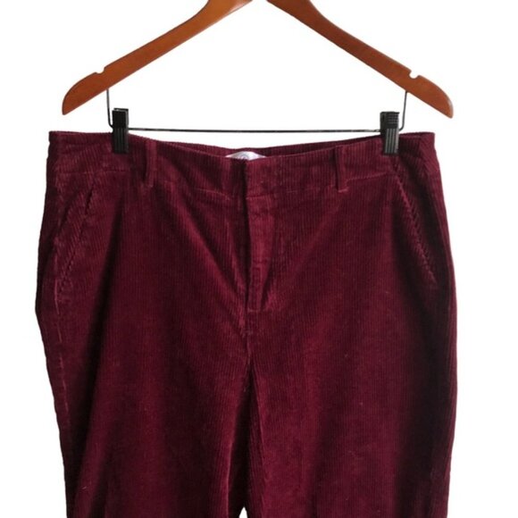 Addition Elle Cropped Corduroy Pant US 14 Red Wine - Picture 6 of 10